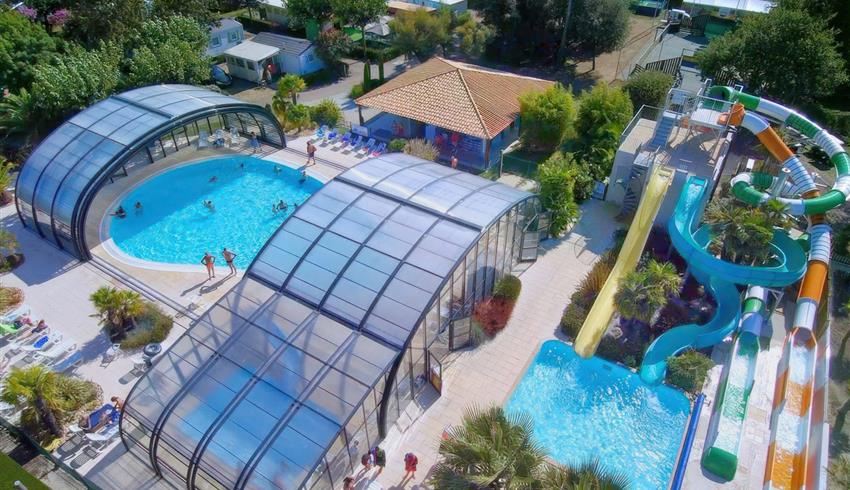 water park heated and covered swimming pool - Camping ile d'Oléron - Camping La Boulinière 5 stars